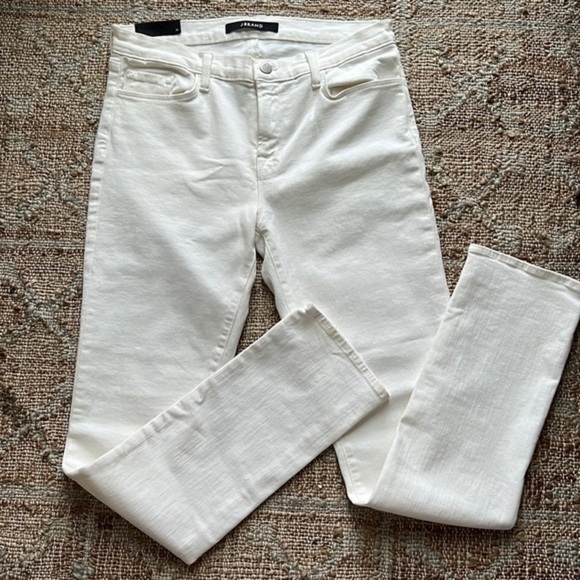 NWT J Brand white jeans mid rise “Rail” size 31 - Picture 2 of 6
